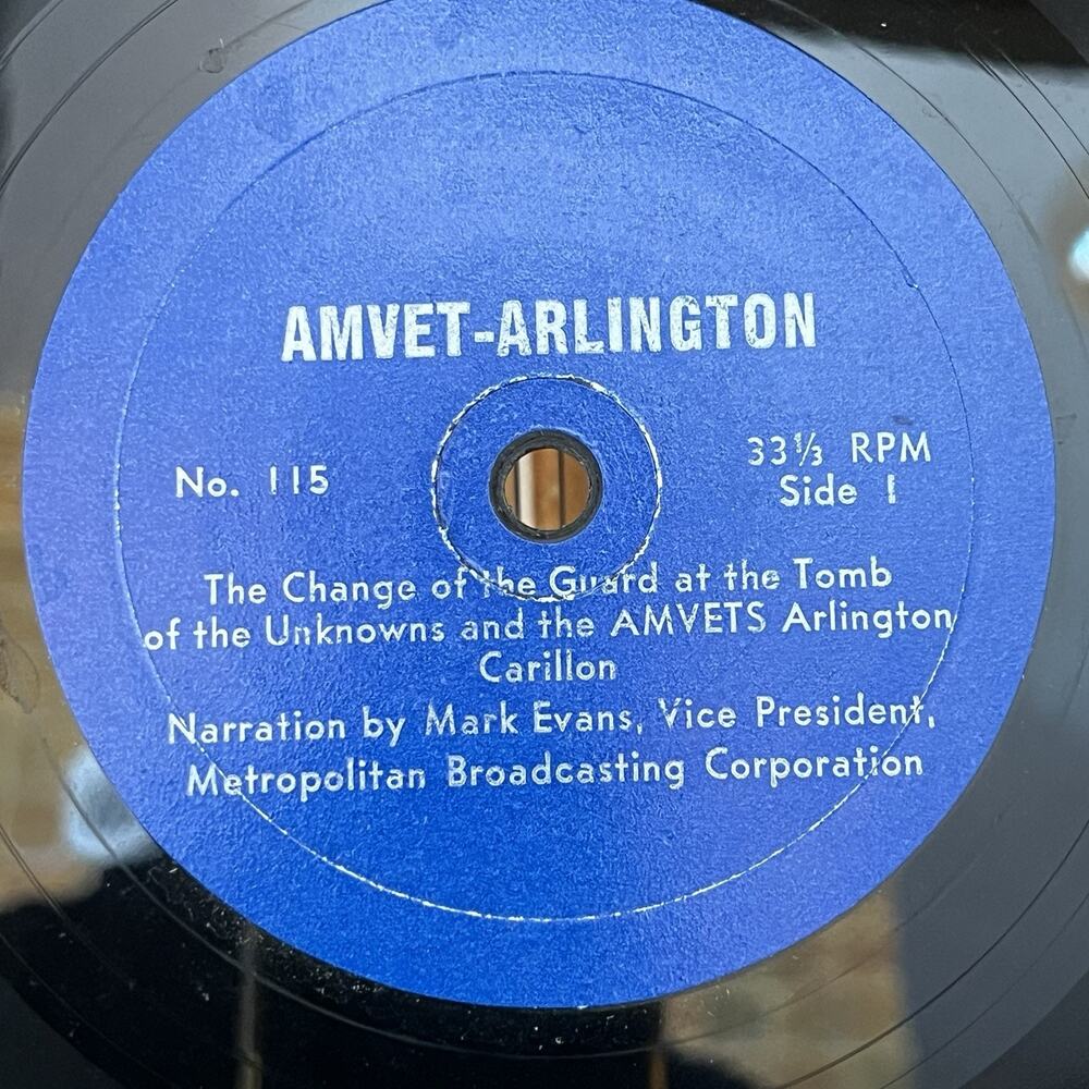 The Change Of The Guard At The Tomb Of The Unknowns And The AMVETS 1962 7" 33rpm